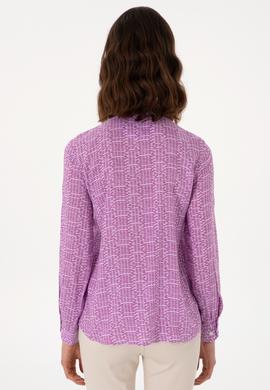 Kadın Mor Uzun Kollu Gömlek - 50306433021