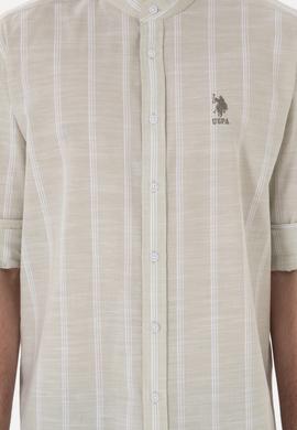 Erkek Hakim Yaka Açık Haki Gömlek - 50306392017