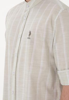 Erkek Hakim Yaka Açık Haki Gömlek - 50306392017