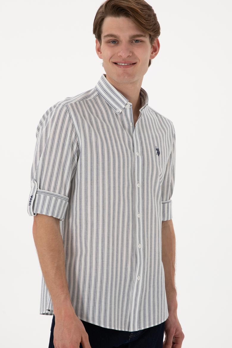 Erkek Beyaz Uzun Kollu Gömlek - 50306349005