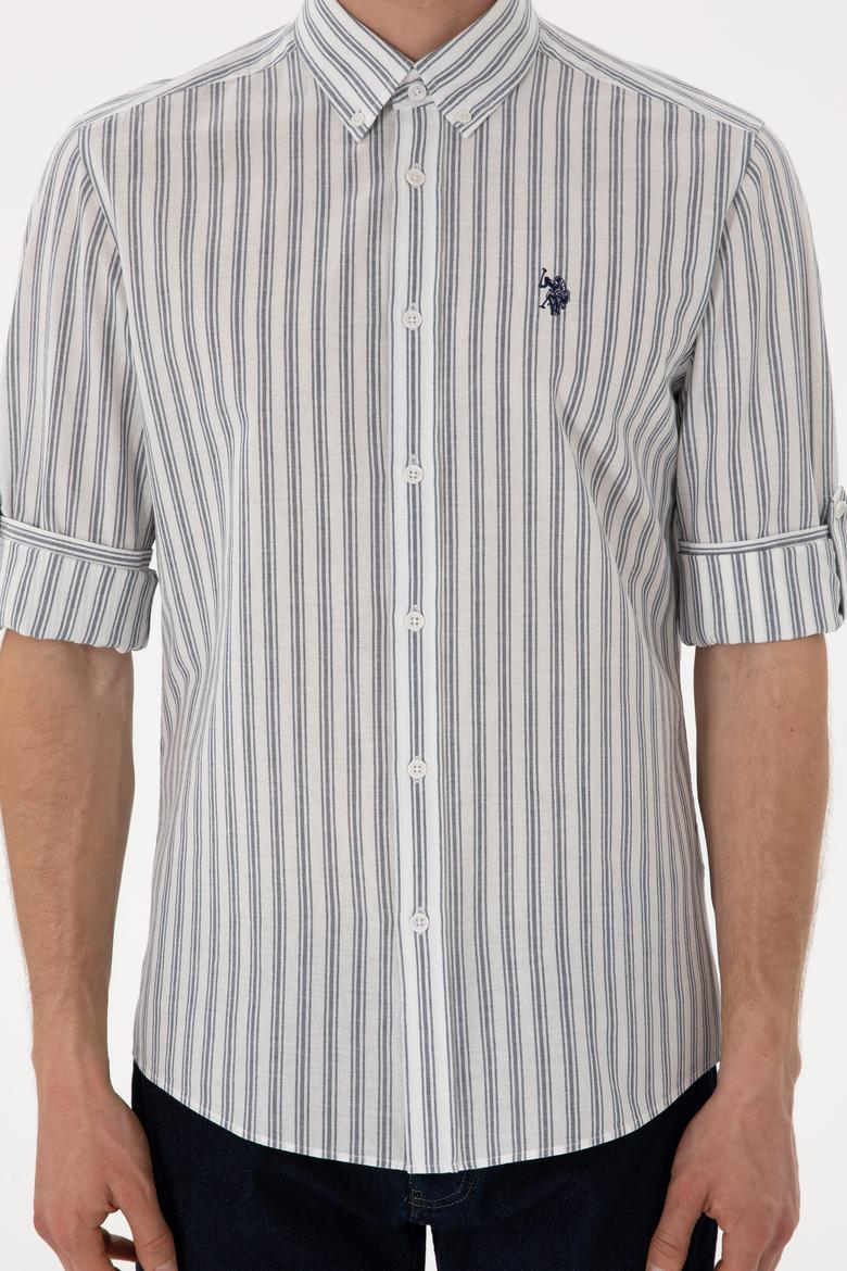 Erkek Beyaz Uzun Kollu Gömlek - 50306349005