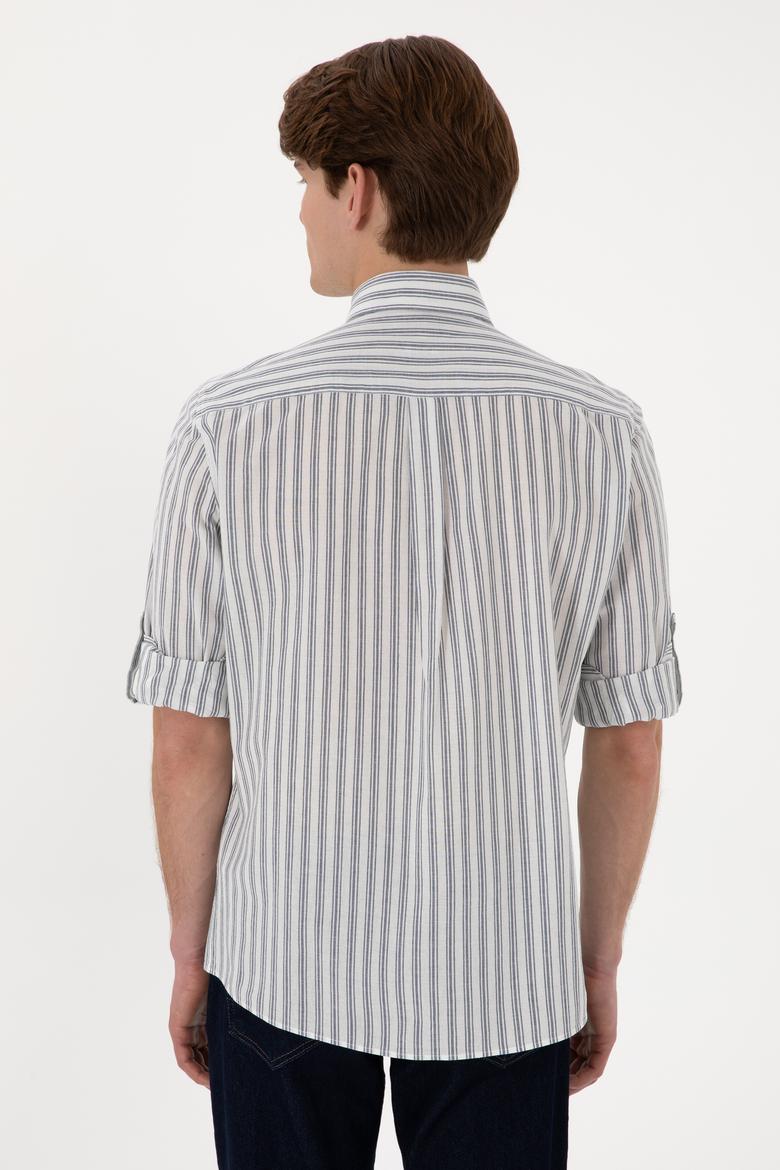 Erkek Beyaz Uzun Kollu Gömlek - 50306349005