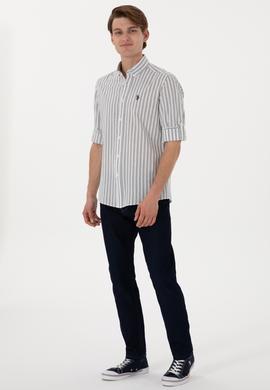 Erkek Beyaz Uzun Kollu Gömlek - 50306349005