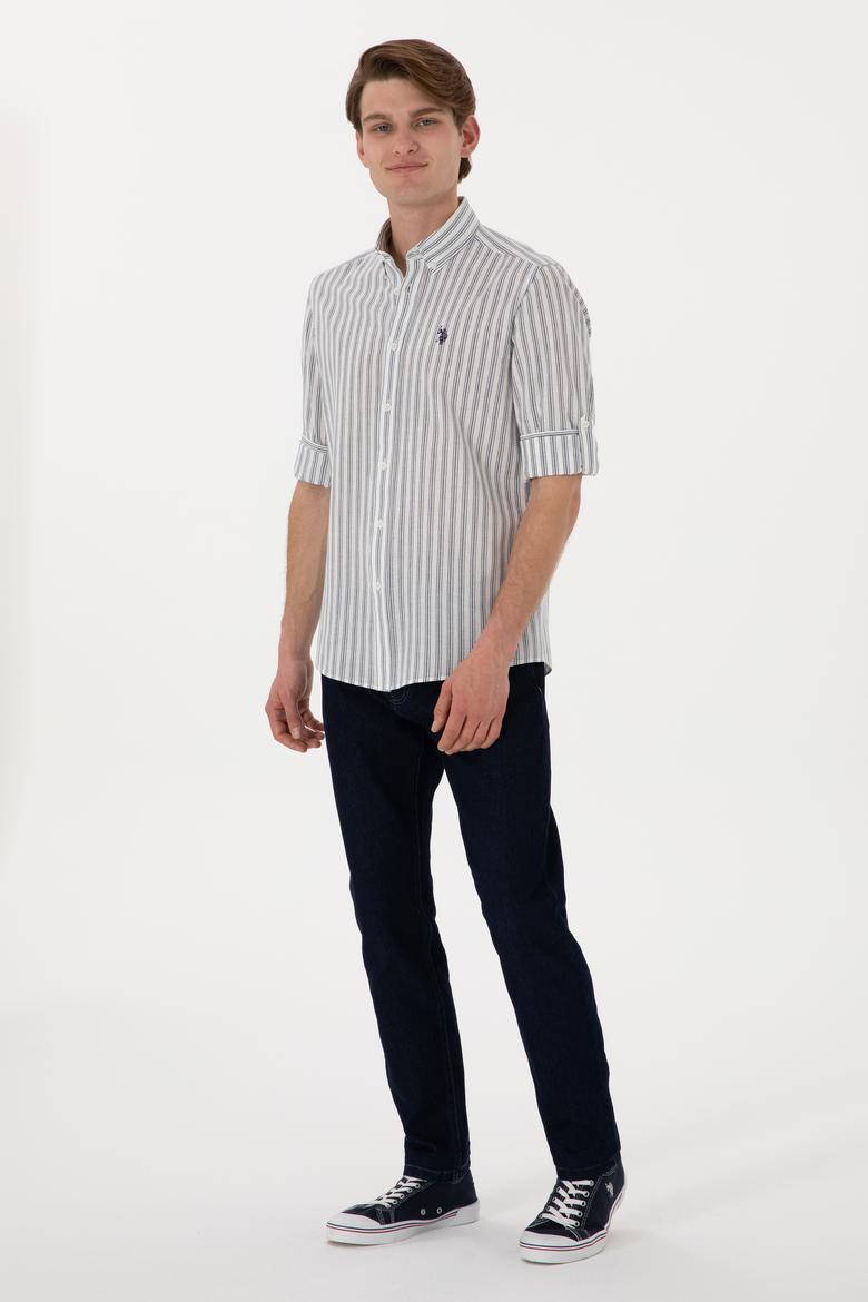 Erkek Beyaz Uzun Kollu Gömlek - 50306349005