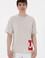 Erkek Comfort Fit Bisiklet Yaka Açık Gri Tişört