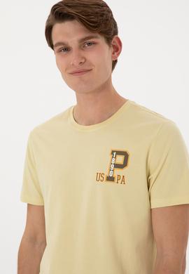 Erkek Regular Fit Bisiklet Yaka Açık Haki Tişört - 50306897009