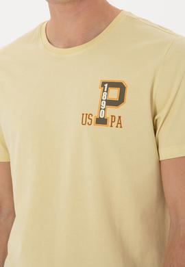 Erkek Regular Fit Bisiklet Yaka Açık Haki Tişört - 50306897009