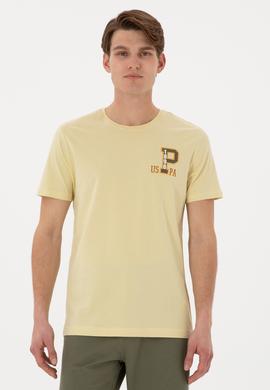 Erkek Regular Fit Bisiklet Yaka Açık Haki Tişört - 50306897009