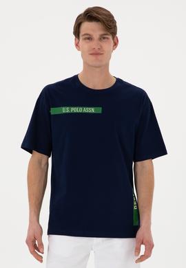 Erkek Comfort Fit Bisiklet Yaka Lacivert Tişört - 50306904007