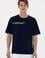 Erkek Comfort Fit Bisiklet Yaka Lacivert Tişört