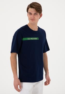 Erkek Comfort Fit Bisiklet Yaka Lacivert Tişört - 50306904007