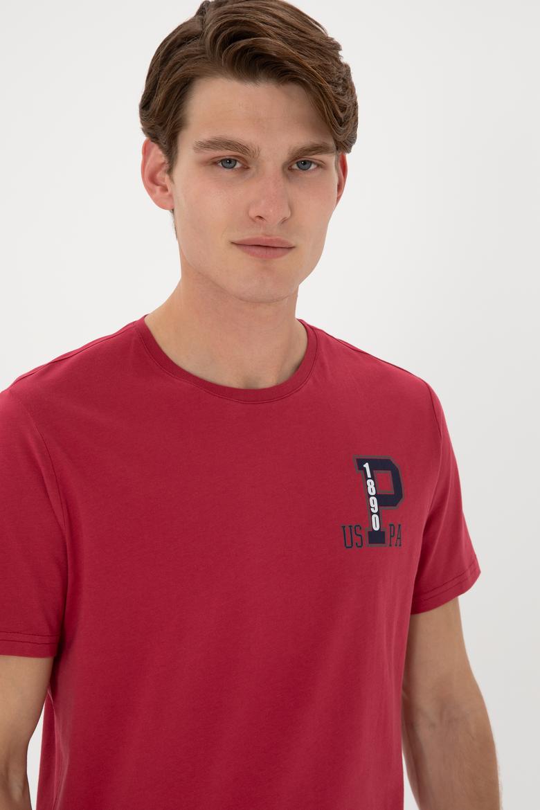 Erkek Regular Fit Bisiklet Yaka Vişne Tişört - 50306897100