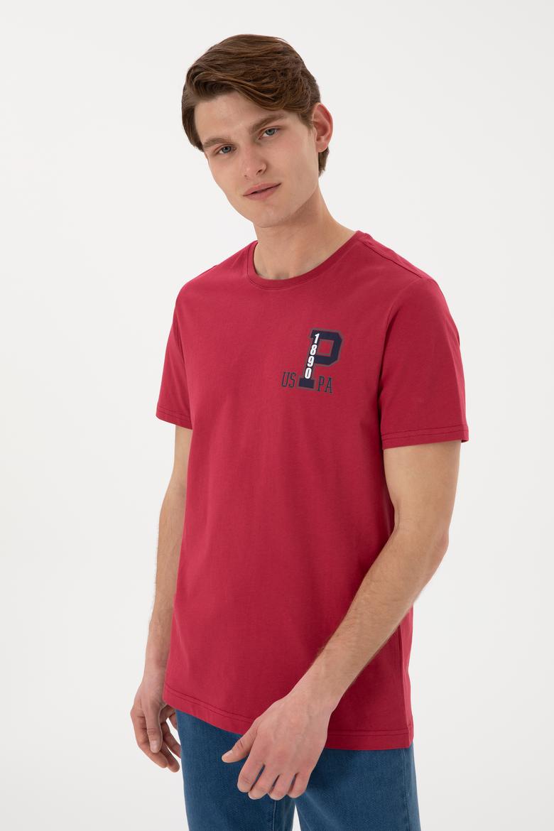 Erkek Regular Fit Bisiklet Yaka Vişne Tişört - 50306897100