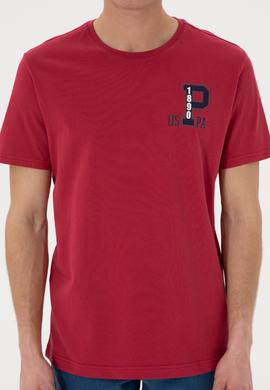 Erkek Regular Fit Bisiklet Yaka Vişne Tişört - 50306897100