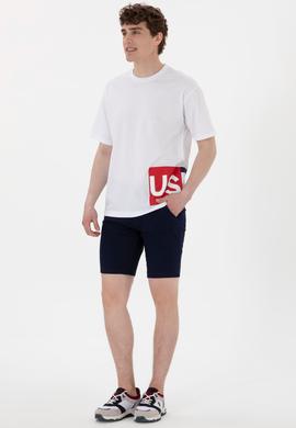 Erkek Comfort Fit Bisiklet Yaka Beyaz Tişört - 50306879009