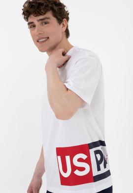 Erkek Comfort Fit Bisiklet Yaka Beyaz Tişört - 50306879009