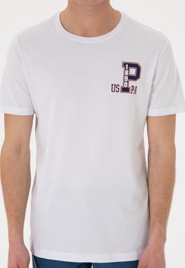 Erkek Regular Fit Bisiklet Yaka Beyaz Tişört - 50306897020