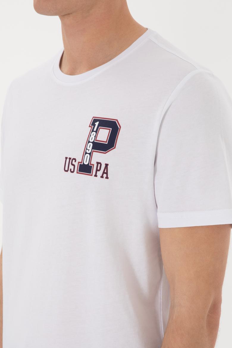 Erkek Regular Fit Bisiklet Yaka Beyaz Tişört - 50306897020