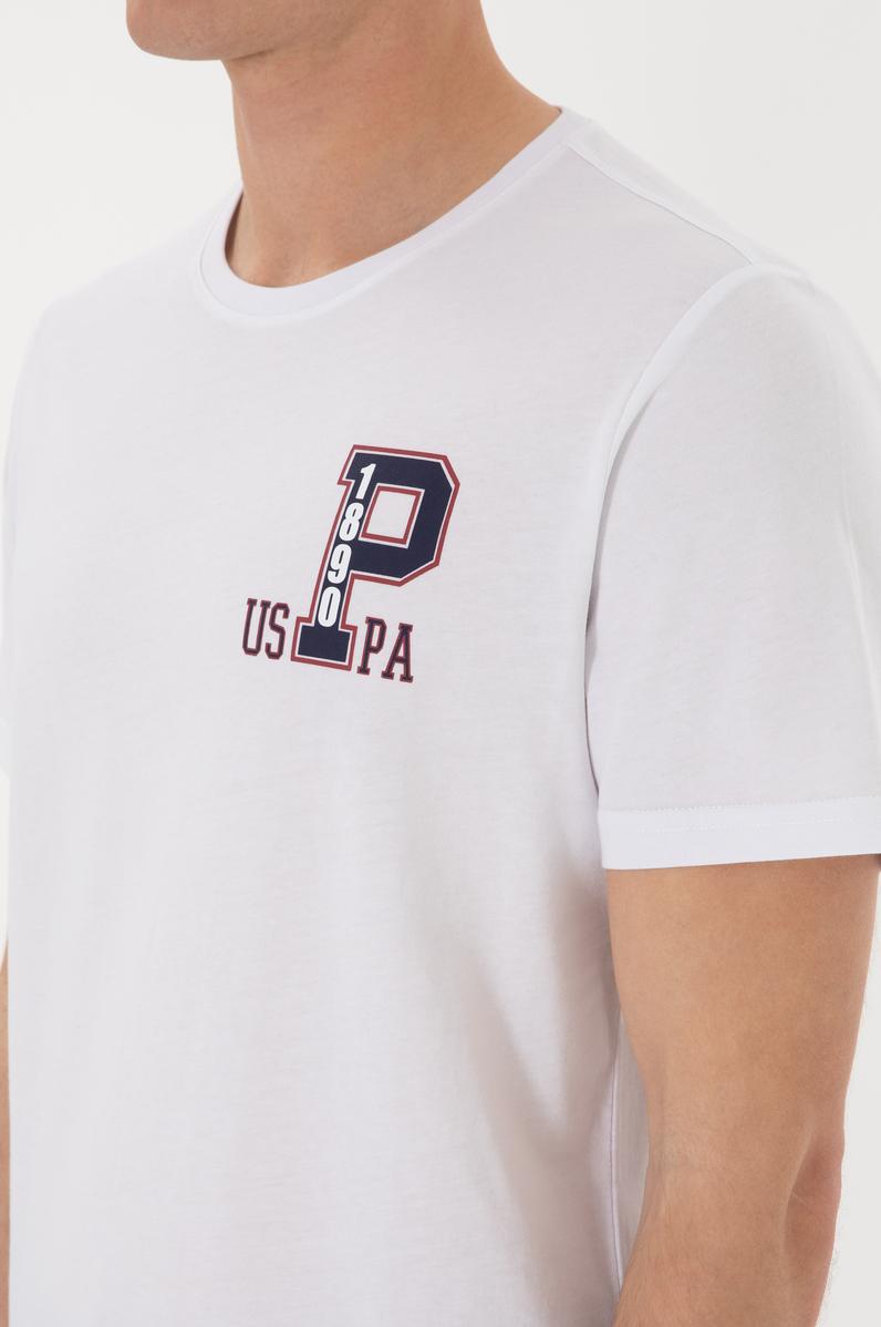 Erkek Regular Fit Bisiklet Yaka Beyaz Tişört