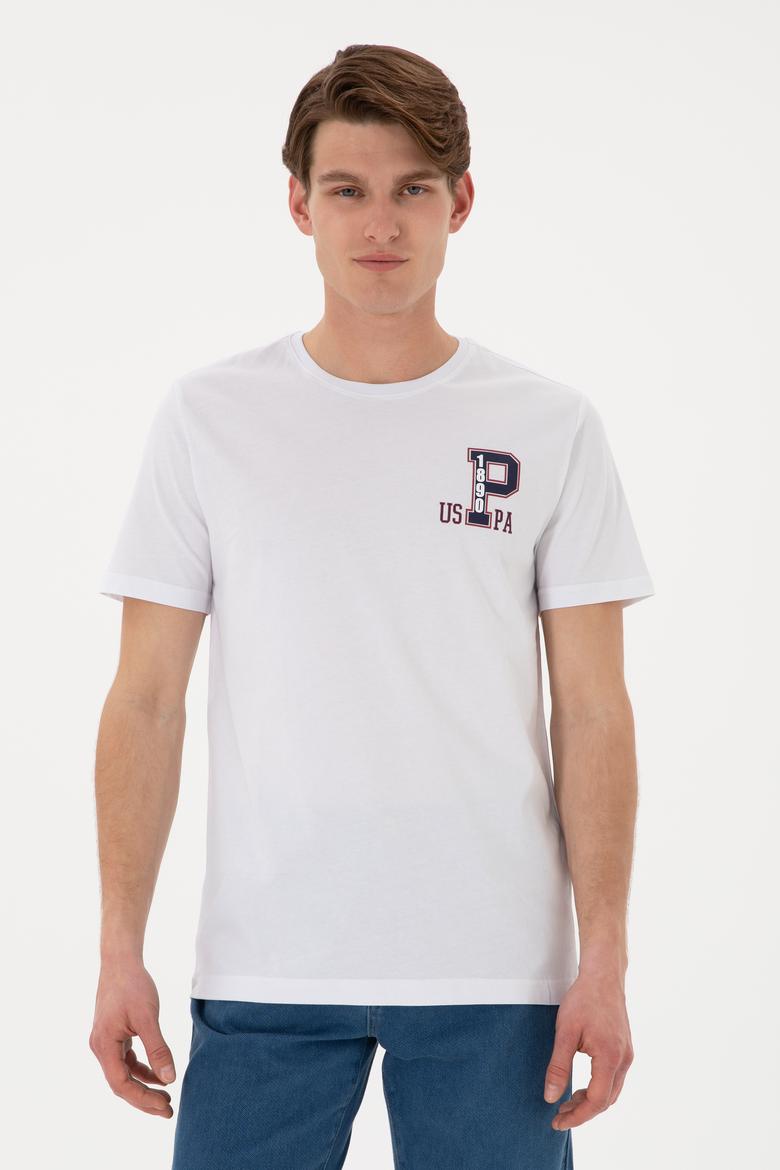 Erkek Regular Fit Bisiklet Yaka Beyaz Tişört