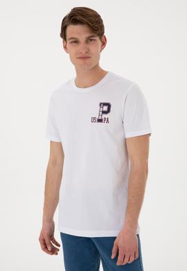 Erkek Regular Fit Bisiklet Yaka Beyaz Tişört - 50306897020