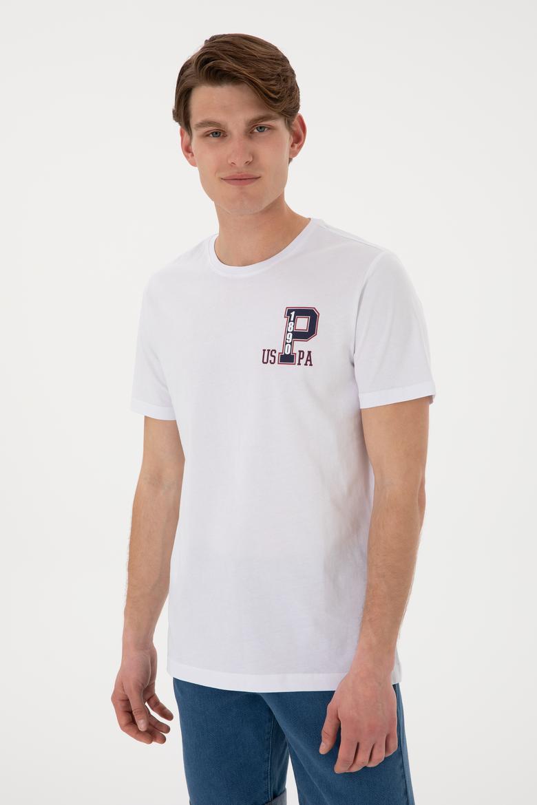 Erkek Regular Fit Bisiklet Yaka Beyaz Tişört - 50306897020