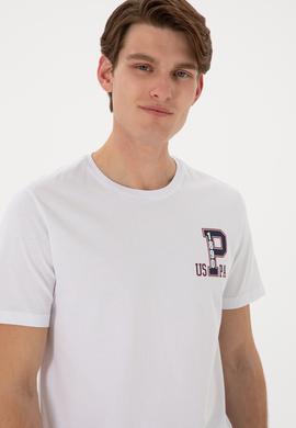 Erkek Regular Fit Bisiklet Yaka Beyaz Tişört - 50306897020