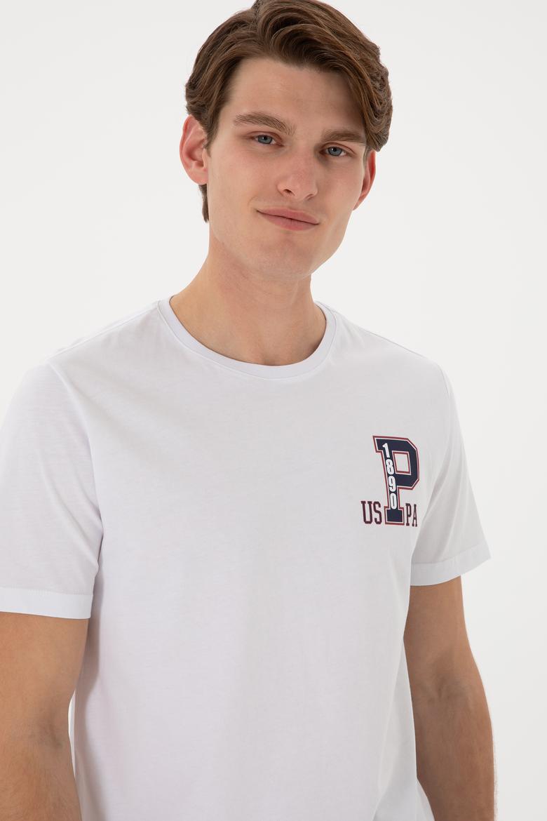 Erkek Regular Fit Bisiklet Yaka Beyaz Tişört - 50306897020