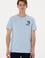 Erkek Regular Fit Bisiklet Yaka Açık Mavi Tişört