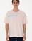 Erkek Comfort Fit Bisiklet Yaka Açık Pembe Tişört
