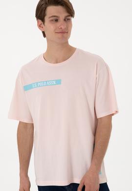 Erkek Comfort Fit Bisiklet Yaka Açık Pembe Tişört - 50306904016