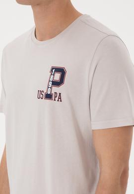 Erkek Regular Fit Bisiklet Yaka Açık Gri Tişört - 50306897086