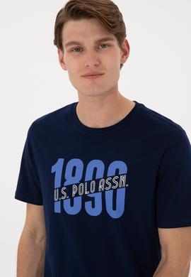 Erkek Regular Fit Bisiklet Yaka Lacivert Tişört - 50306922006