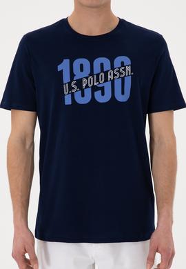 Erkek Regular Fit Bisiklet Yaka Lacivert Tişört - 50306922006