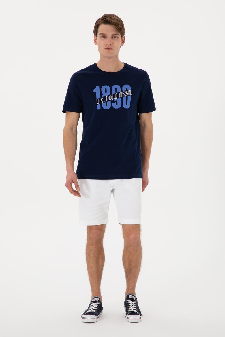 Erkek Regular Fit Bisiklet Yaka Lacivert Tişört - 50306922006