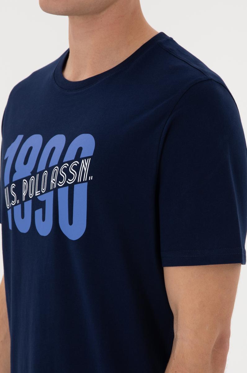 Erkek Regular Fit Bisiklet Yaka Lacivert Tişört