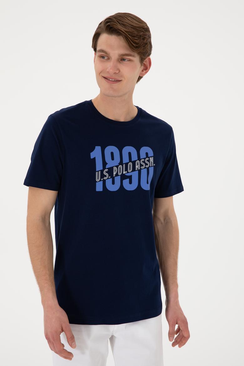 Erkek Regular Fit Bisiklet Yaka Lacivert Tişört - 50306922006