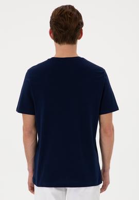 Erkek Regular Fit Bisiklet Yaka Lacivert Tişört - 50306922006