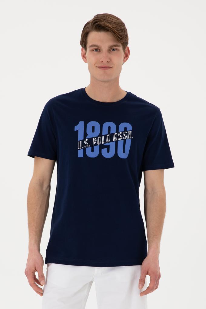 Erkek Regular Fit Bisiklet Yaka Lacivert Tişört