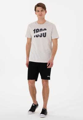 Erkek Regular Fit Bisiklet Yaka Açık Gri Tişört - 50306922017