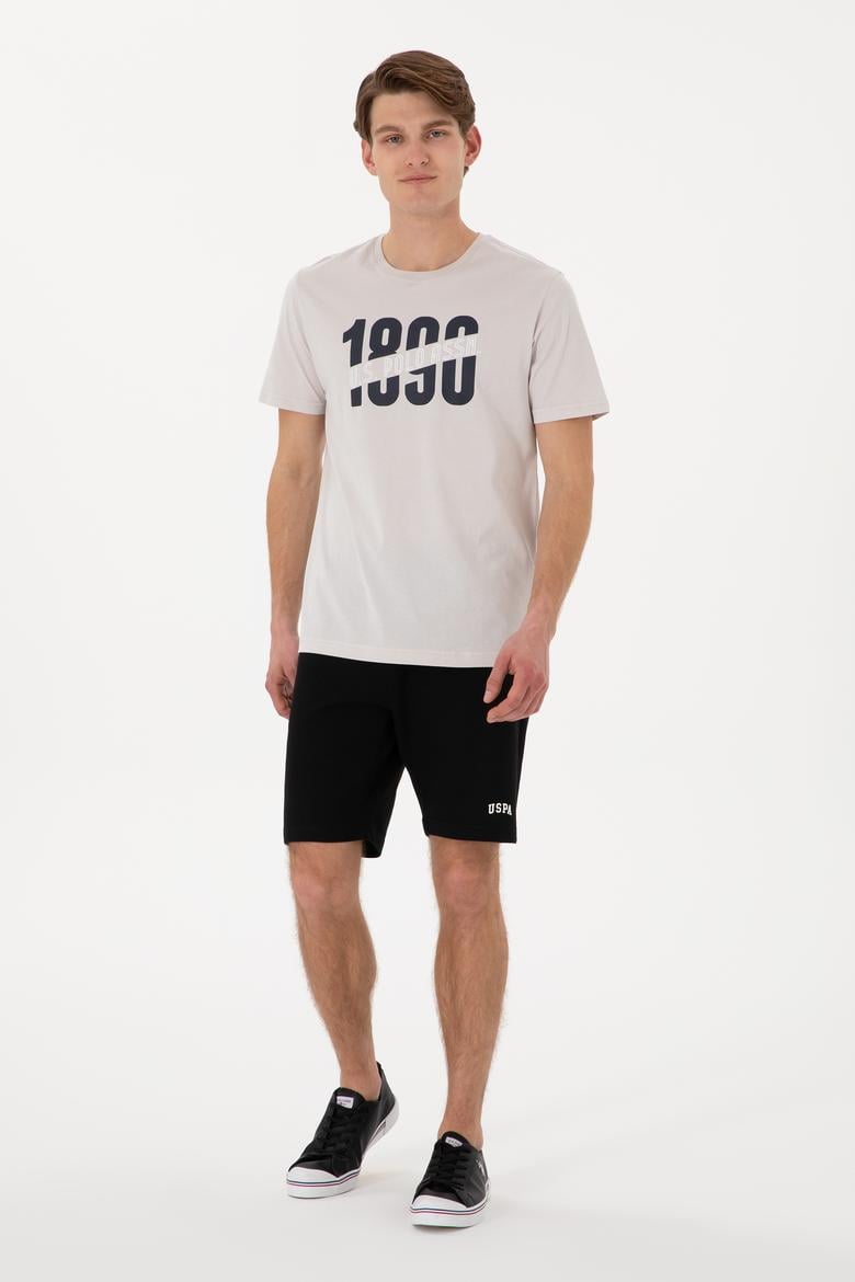 Erkek Regular Fit Bisiklet Yaka Açık Gri Tişört - 50306922017