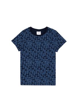 Erkek Çocuk Açık Lacivert Bisiklet Yaka Tişört - 50307144010