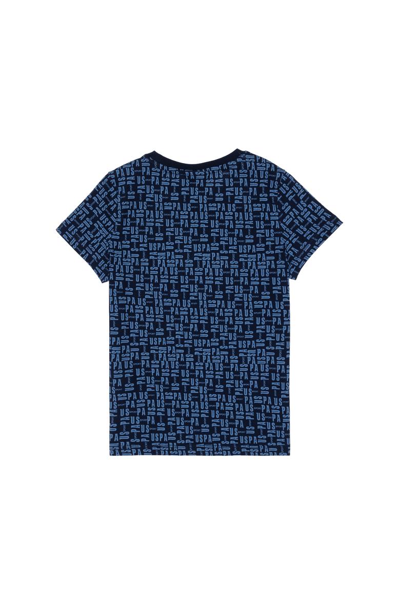 Erkek Çocuk Açık Lacivert Bisiklet Yaka Tişört - 50307144010