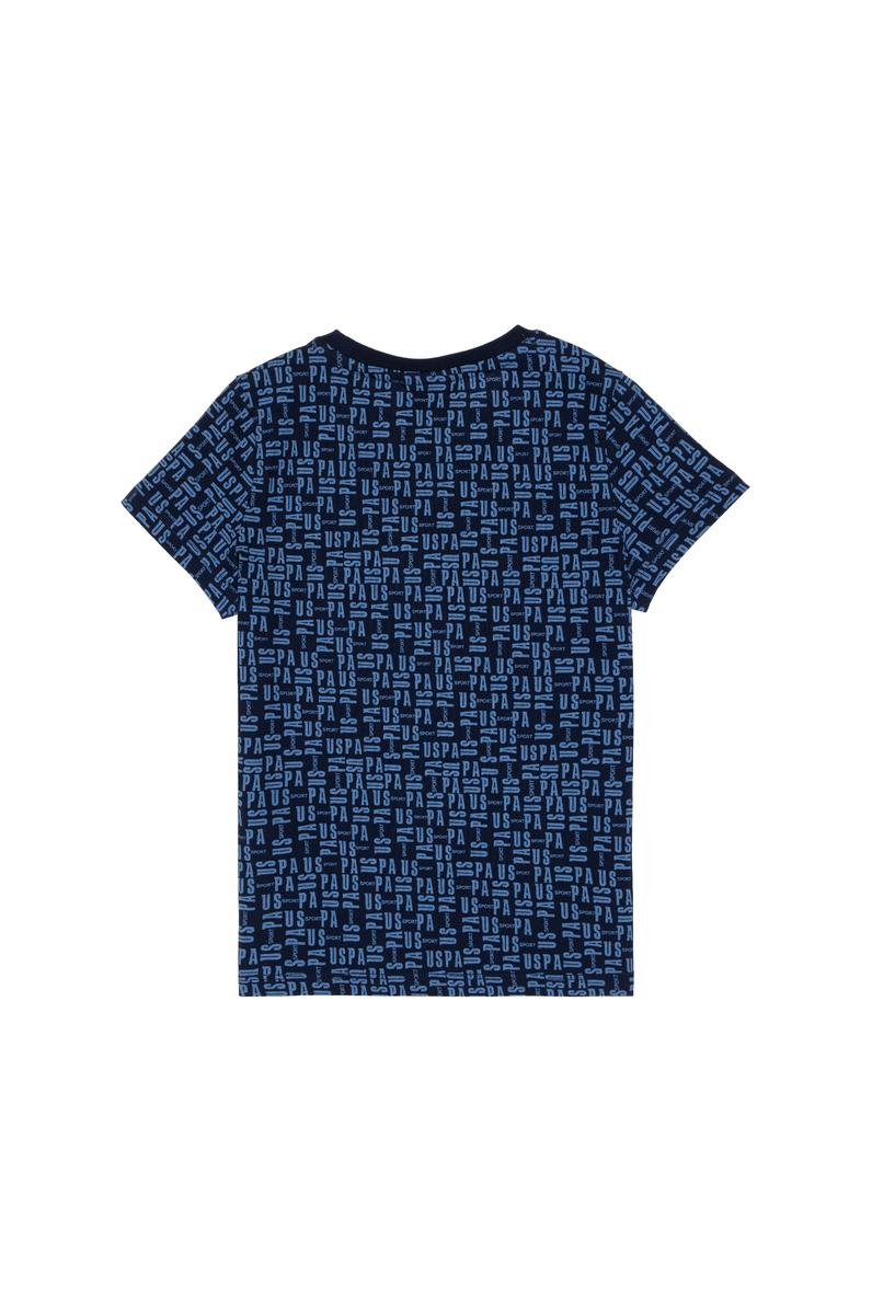 Erkek Çocuk Açık Lacivert Bisiklet Yaka Tişört