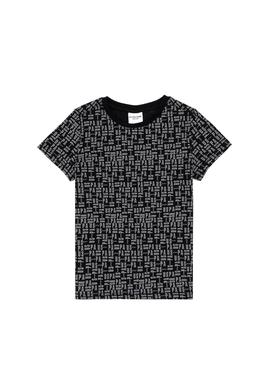 Erkek Çocuk Siyah Bisiklet Yaka Tişört - 50307144026