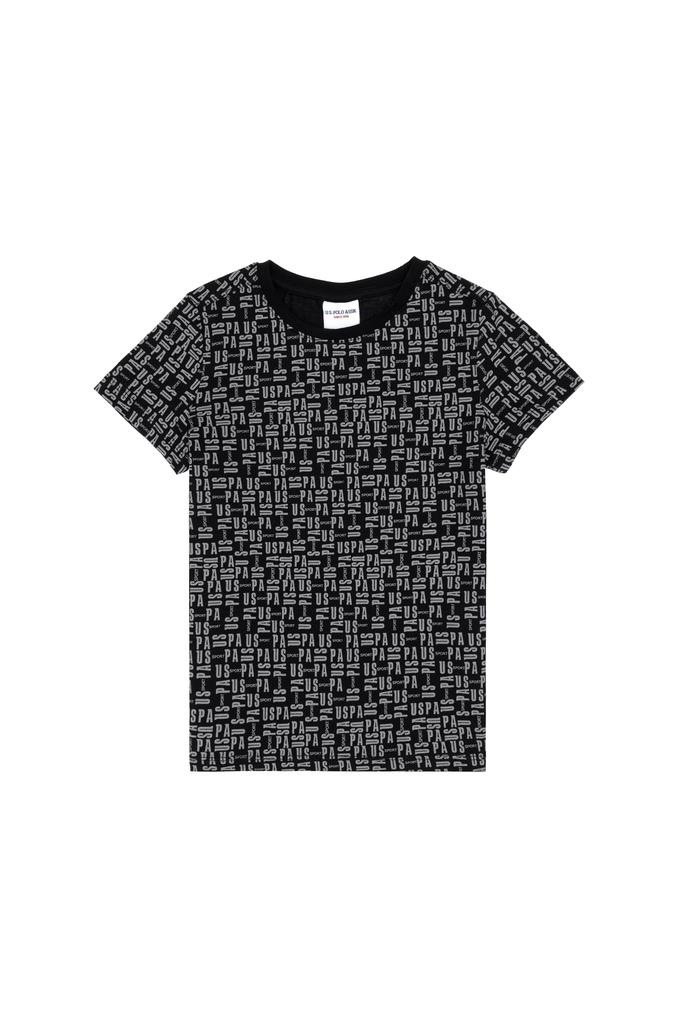 Erkek Çocuk Siyah Bisiklet Yaka Tişört