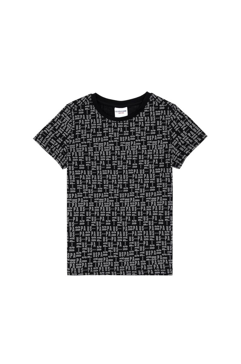 Erkek Çocuk Siyah Bisiklet Yaka Tişört