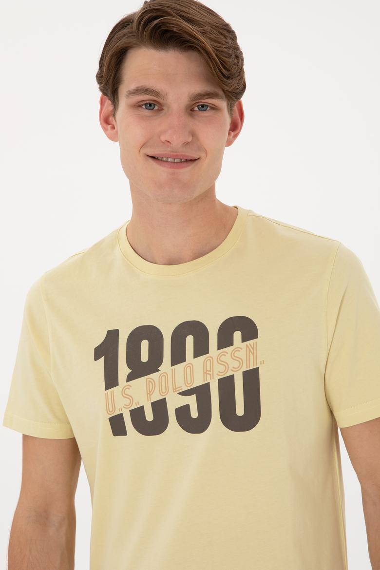 Erkek Regular Fit Bisiklet Yaka Açık Haki Tişört - 50306922026