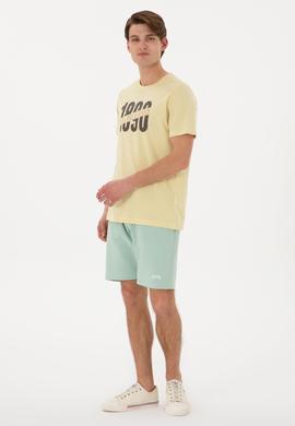 Erkek Regular Fit Bisiklet Yaka Açık Haki Tişört - 50306922026