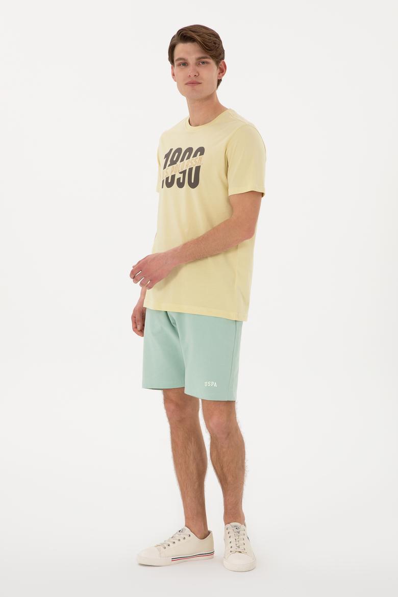 Erkek Regular Fit Bisiklet Yaka Açık Haki Tişört - 50306922026